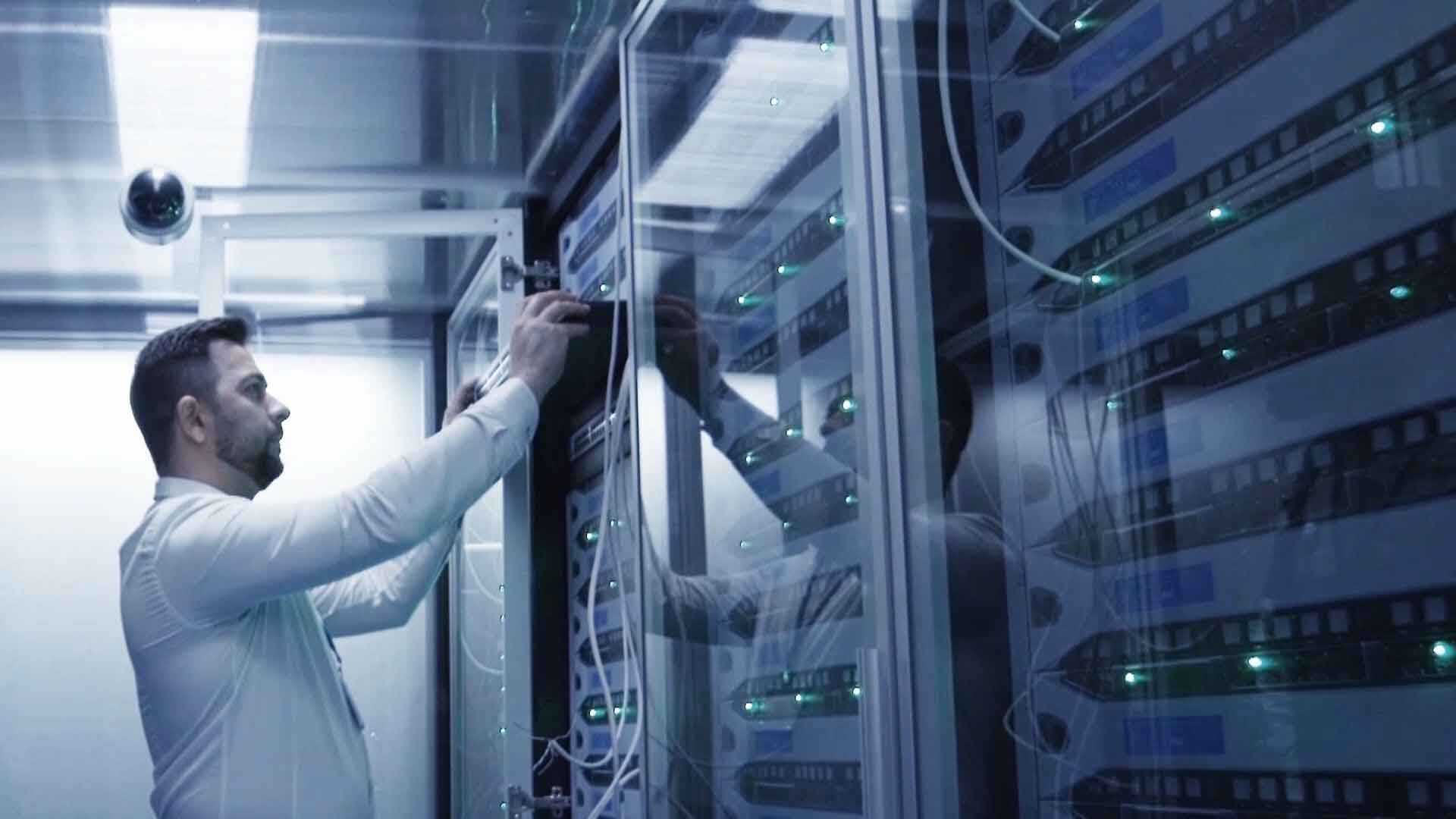 DataCentre image with MVP Tech team